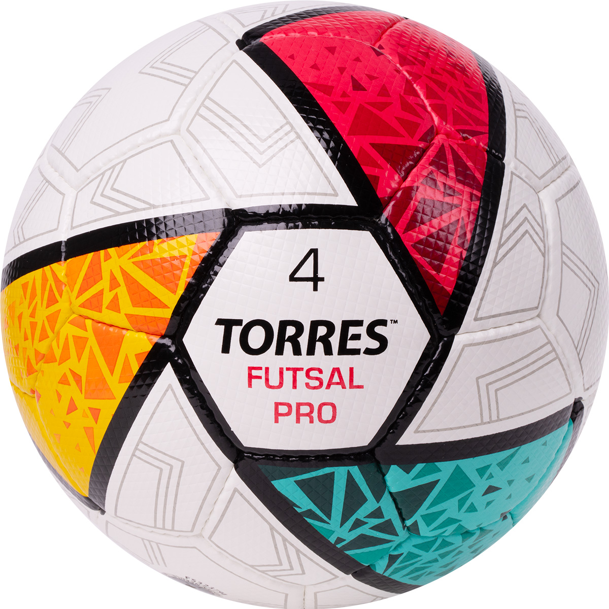  Мяч футзальный Torres Futsal Pro №4 32 п. EPU-Microf, 4 подкл сл, руч. сшив. бело-мультик FS323794 по низким ценам в Томске и Северске
