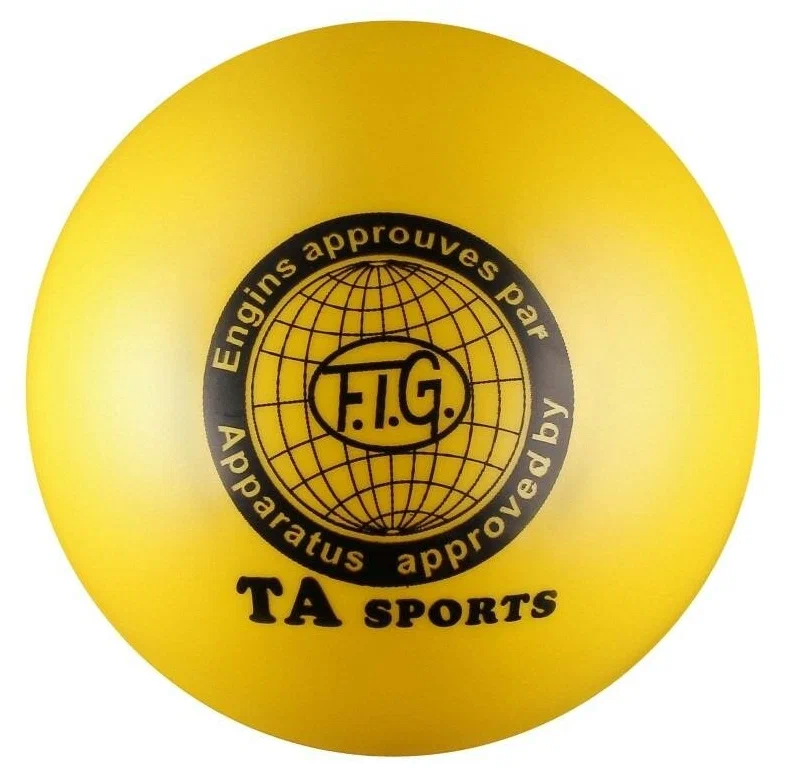 Фото Мяч для художественной гимнастики 15 см 300 г металлик желтый I-1 со склада магазина СпортСЕ