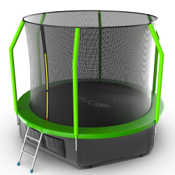 EVO JUMP Cosmo 10ft (Green) + Lower net. Батут с внутренней сеткой и лестницей, диаметр 10ft (зеленый) + нижняя сеть EVO JUMP Cosmo 10ft (Green) + Lower net. Батут с внутренней сеткой и лестницей, диаметр 10ft (зеленый) + нижняя сеть