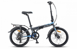 Велосипед Stels Pilot-630 MD 20" (2021) серый/синий V010