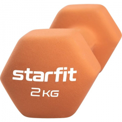 Гантель неопреновая 2 кг StartFit Core DB-201 оранжевый пастель УТ-00018831