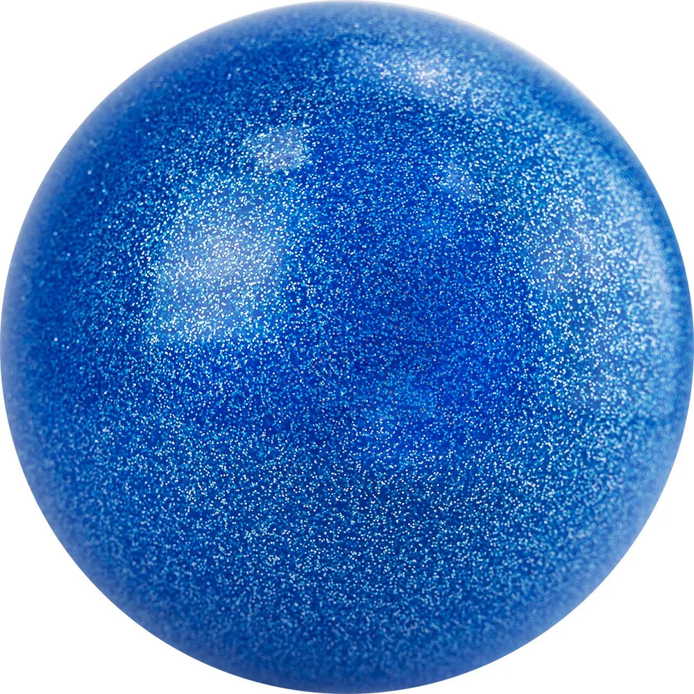 Фото Мяч для художественной гимнастики 15 см AGP-15-01 ПВХ синий с блестками со склада магазина СпортСЕ