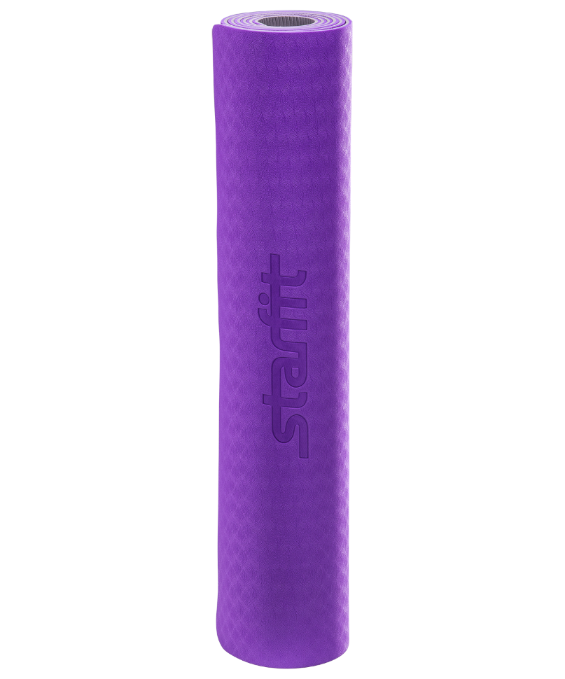  Коврик для йоги StarFit FM-201 TPE 173x61x0,5 см фиолетовый/серый по низким ценам в Томске и Северске