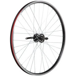 Колесо 26" заднее двустен.обод 32 отв., втулка сталь под Disc-brake, экс-к под трещетку 6-8 ск Колесо 26" заднее двустен.обод 32 отв., втулка сталь под Disc-brake, экс-к под трещетку 6-8 ск
