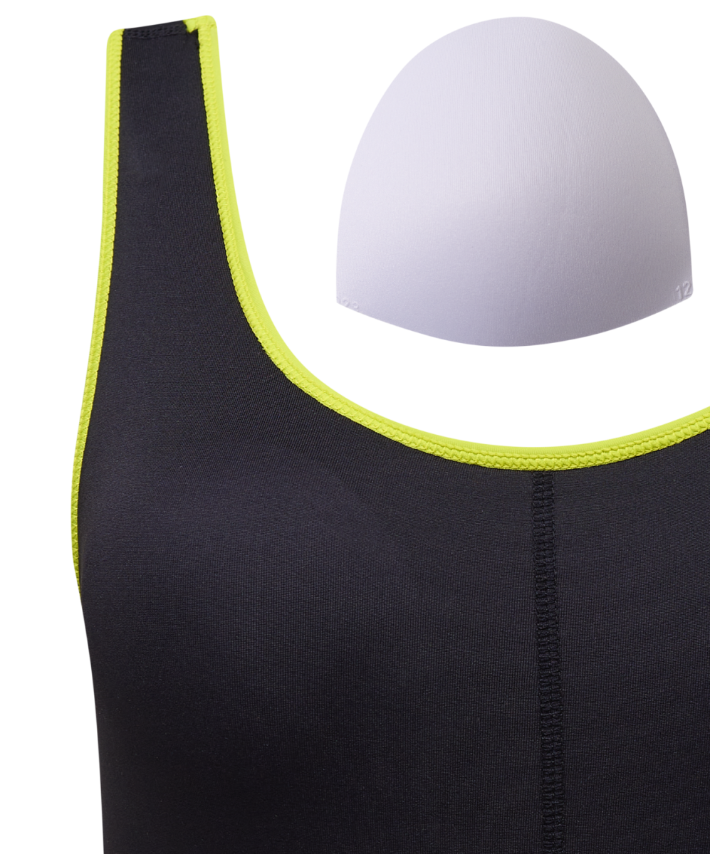  Купальник для бассейна 25Degrees Edge Black/Lime 25D22001W полиамид по низким ценам в Томске и Северске