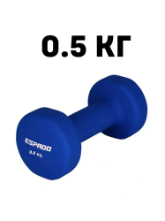 Гантель неопреновая 0.5 кг Espado ES1115 1шт синий