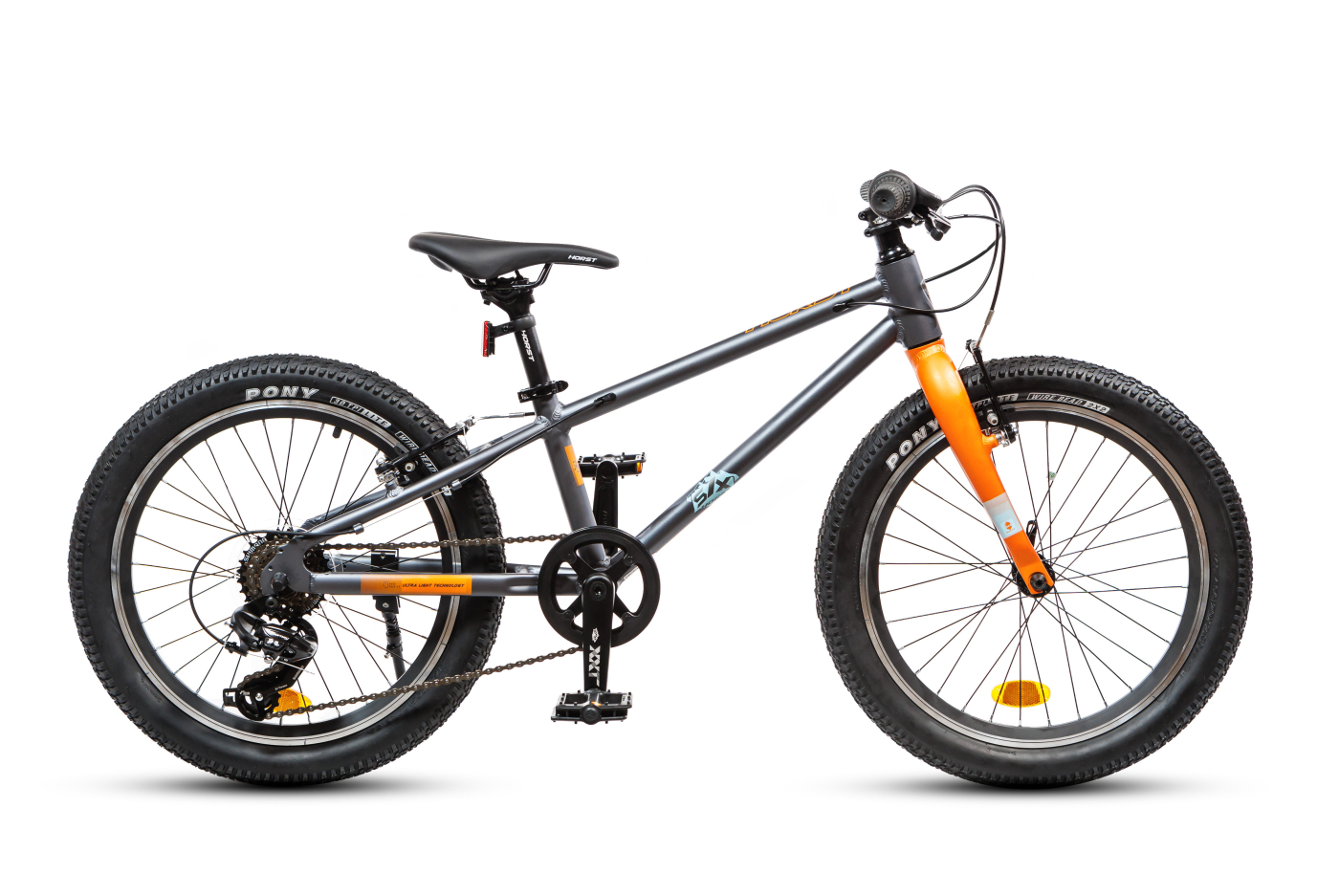  Велосипед детский HORST Six 2025 Серо-оранжевый по низким ценам в Томске и Северске