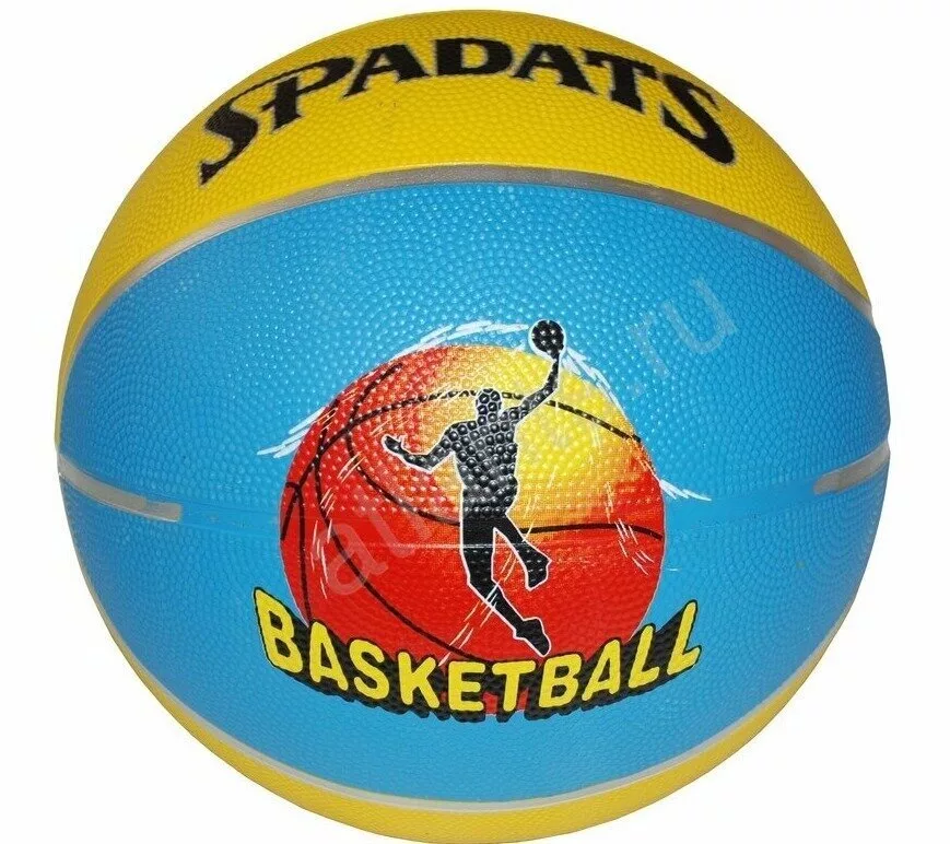 Фото Мяч баскетбольный Spadats SP-404CD № 7 резина диз., серебряные полоски со склада магазина СпортСЕ