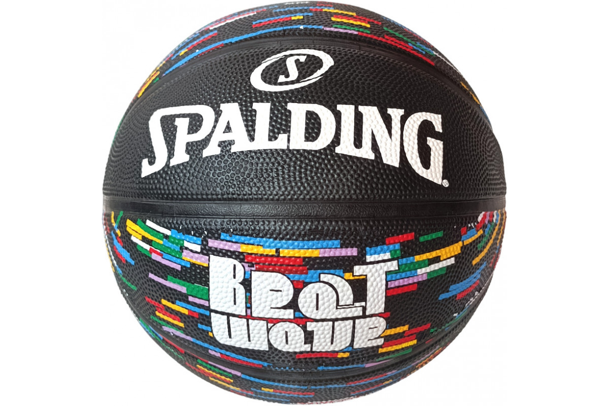  Мяч баскетбольный E43145 Spalding №7 резина черный по низким ценам в Томске и Северске