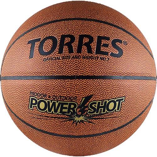  Мяч баскетбольный Torres Power Shot №7 ПУ оранжево-белый по низким ценам в Томске и Северске