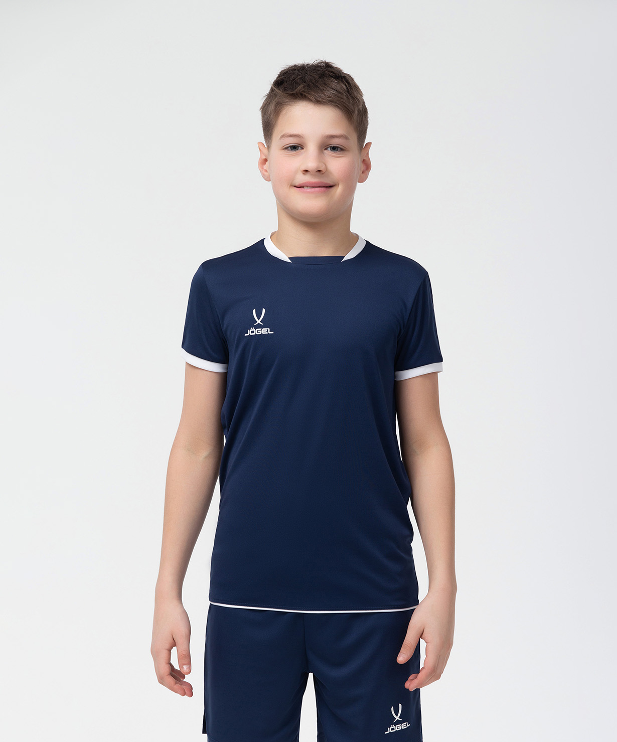  Футболка волейбольная JOGEL CAMP, темно-синий, детский по низким ценам в Томске и Северске