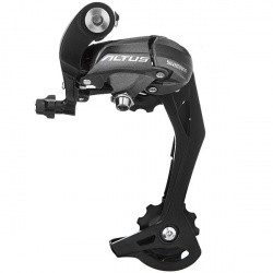 Переключатель задний Shimano Altus M370 SGS 9 ск. черн