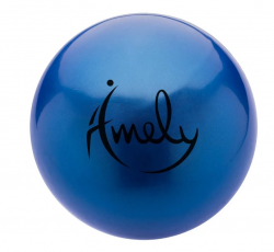 Мяч для художественной гимнастики 15 см Amely AGB-301 синий УТ-00019931