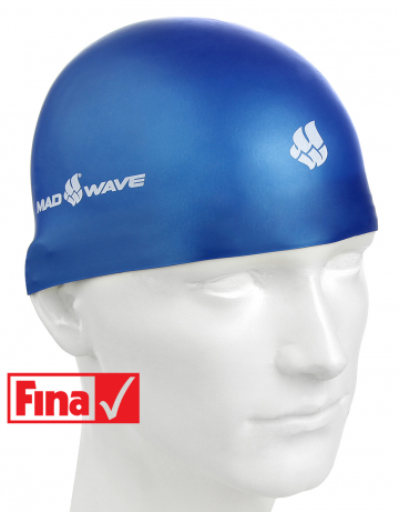  Шапочка для плавания Mad Wave Soft Fina Approved L blue по низким ценам в Томске и Северске