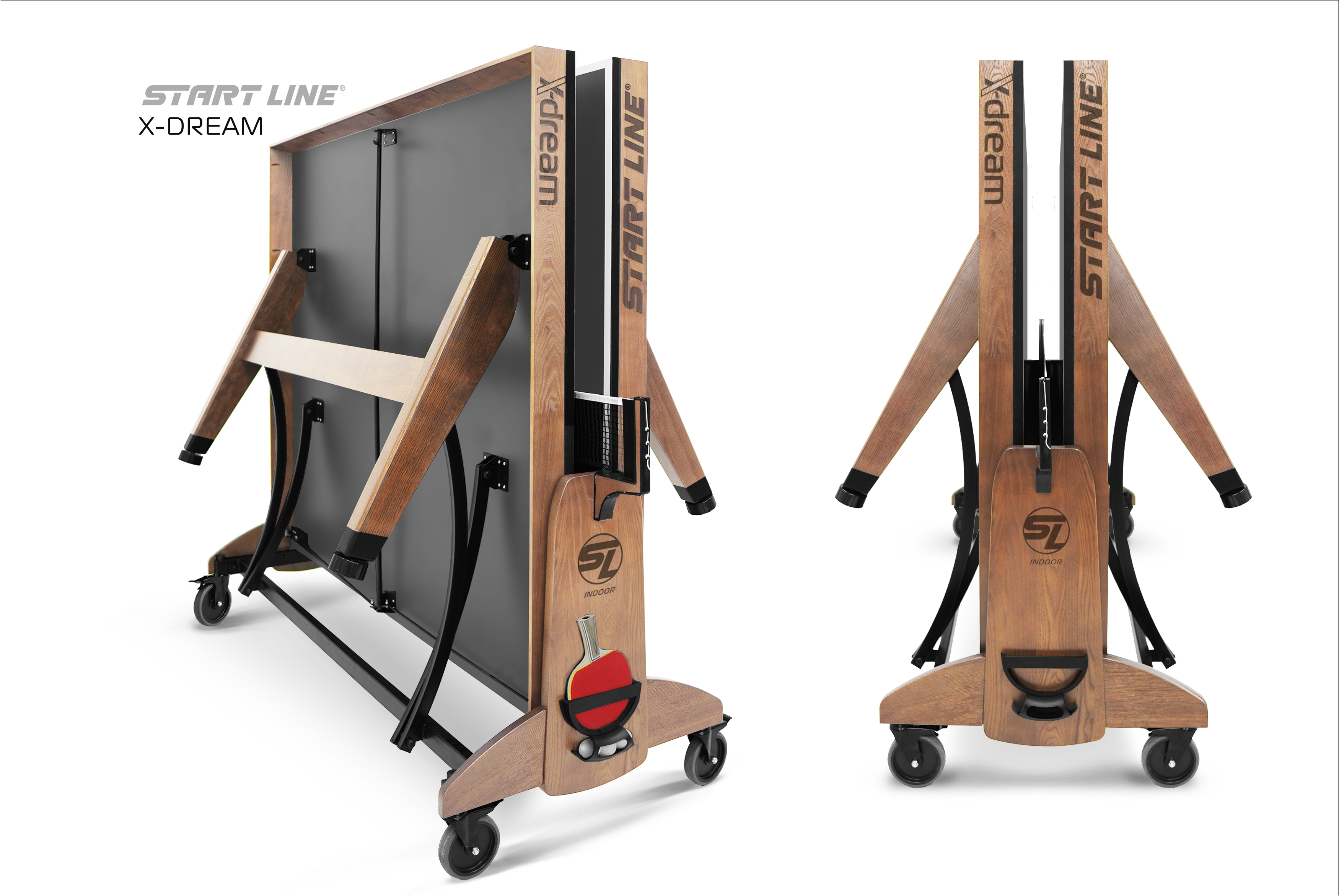  Стол теннисный X-dream Start Line (Дуб натуральный(natur-wood), ЛДСП Графит) по низким ценам в Томске и Северске