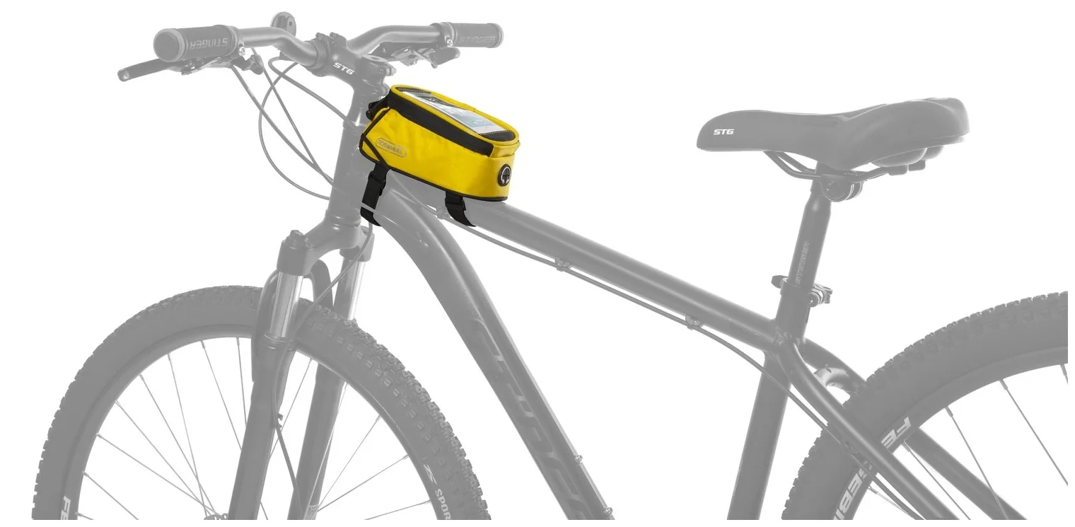 Фото Велосумка на раму Roswheel 12496S-CF5 для телефона S желтый Х94986 со склада магазина СпортСЕ