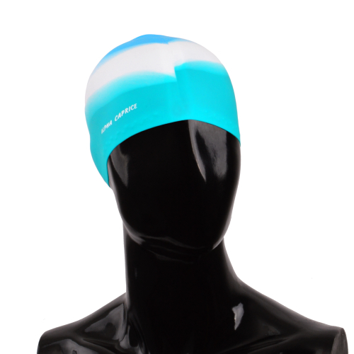  Шапочка для плавания Alpha Caprice SCL-7 для длинных волос skyblue/white/turquoise по низким ценам в Томске и Северске