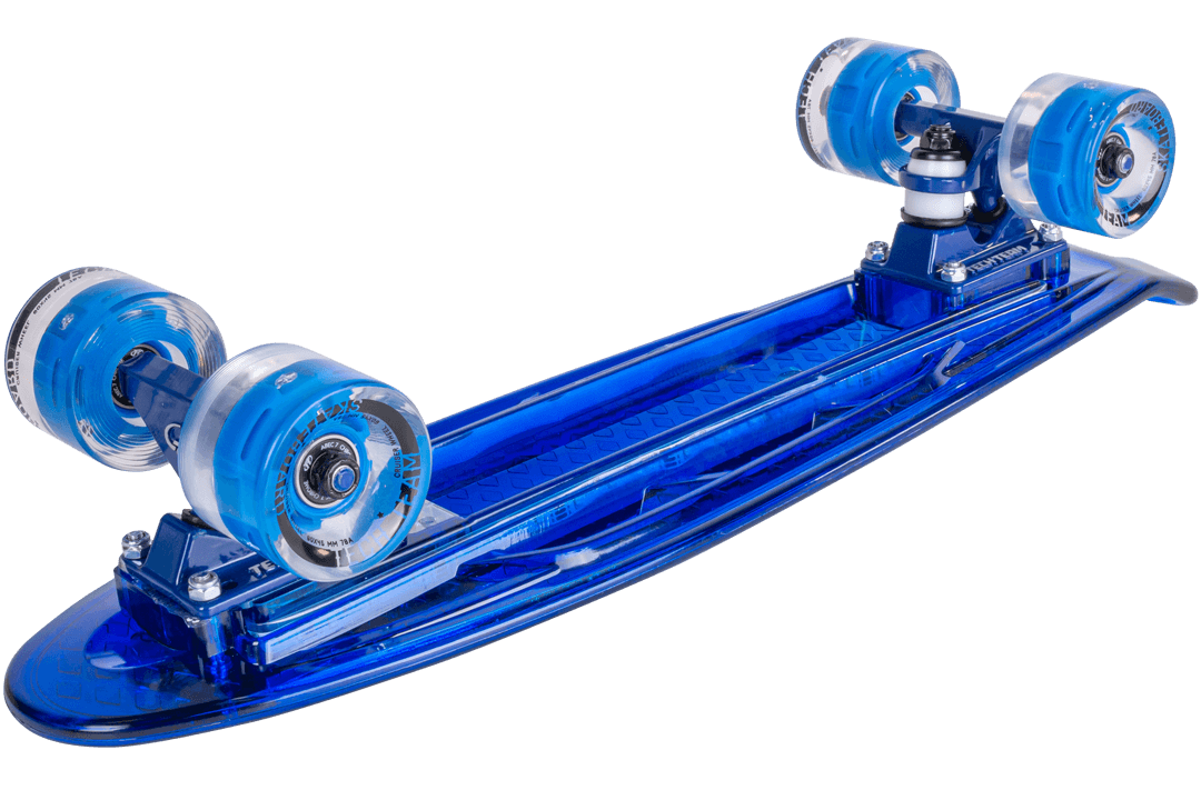  Скейтборд TechTeam пластиковый Transparent 22 light blue по низким ценам в Томске и Северске