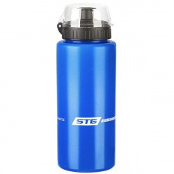 Велофляга STG DC-BT-54 600 мл с защитной крышкой синяя/белая Х83107