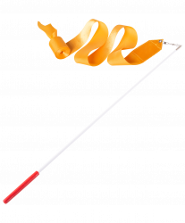 Лента для художественной гимнастики с палочкой 6 м Amely AGR-301 56 см оранжевый УТ-00019110