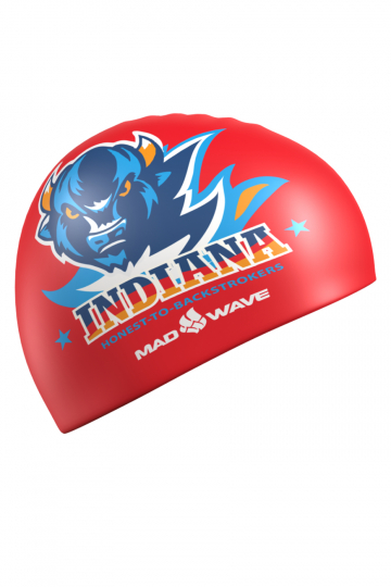 Шапочка для плавания Mad Wave Indiana red по низким ценам в Томске и Северске
