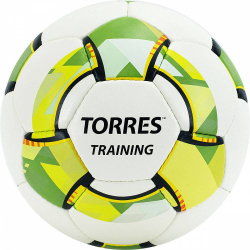 Мяч футбольный Torres Training р.4 32 п. PU ручная сшивка бело-зел-сер F320054 Мяч футбольный Torres Training р.4 32 п. PU ручная сшивка бело-зел-сер F320054
