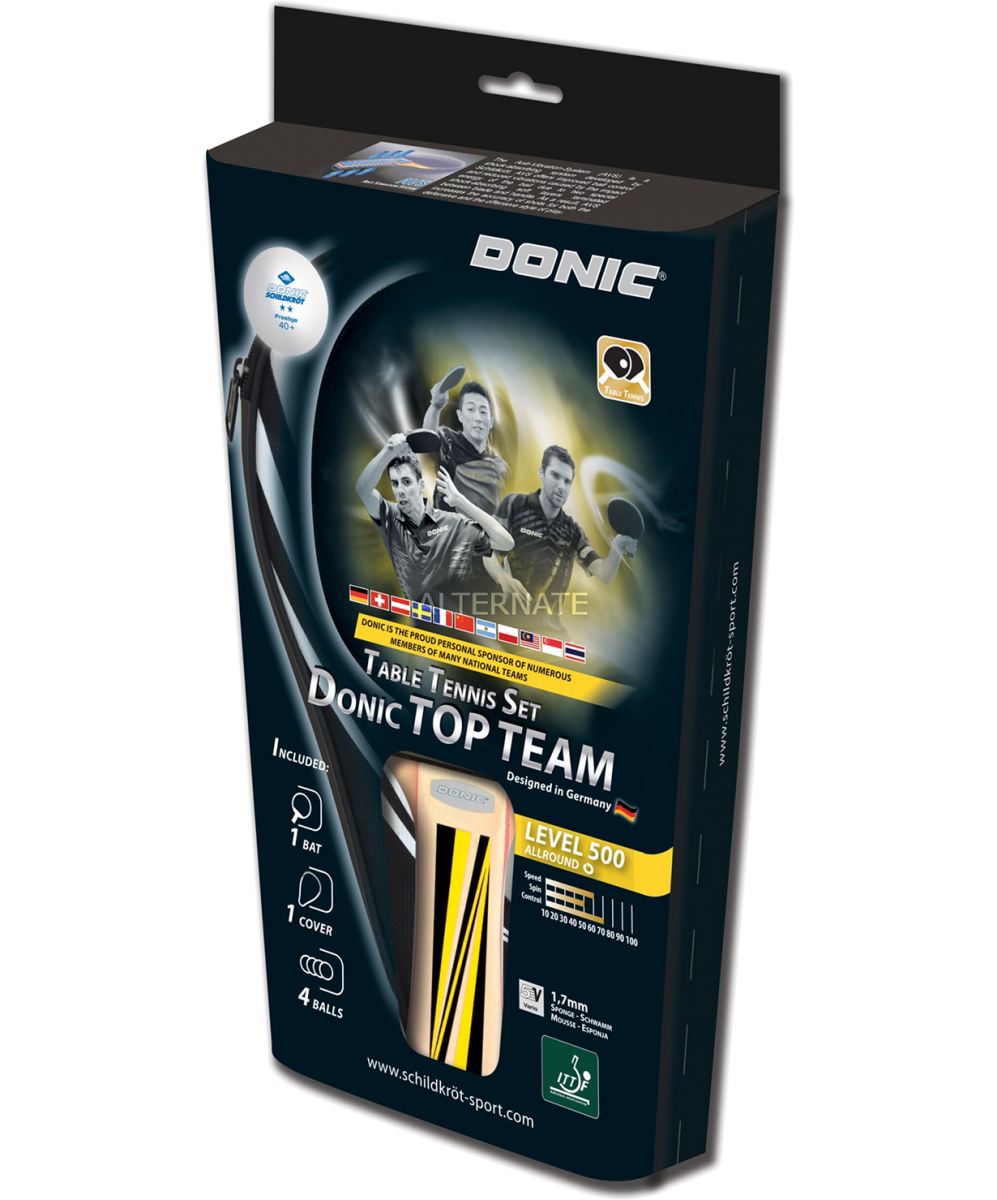  Набор для настольного тенниса Donic Top Team 500 (1 ракетка + 4 мяча + чехол) по низким ценам в Томске и Северске