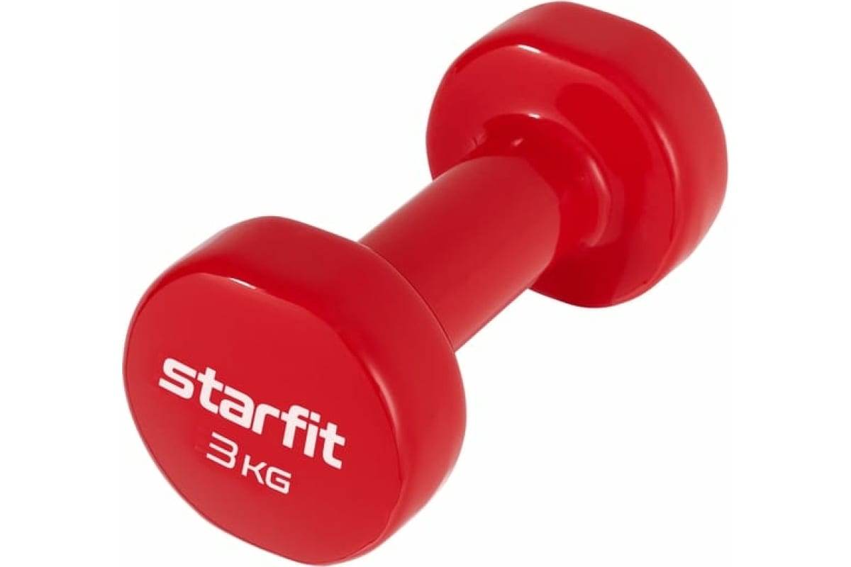 Гантель виниловая 3 кг StartFit DB-101 красный (1 шт) Гантель виниловая 3 кг StartFit DB-101 красный (1 шт) по низким ценам в Томске и Северске