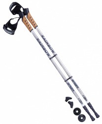 Палки для скандинавской ходьбы Berger Rainbow, 77-135 см, 2-секционные, серый/белый 10967 Палки для скандинавской ходьбы Berger Rainbow, 77-135 см, 2-секционные, серый/белый 10967