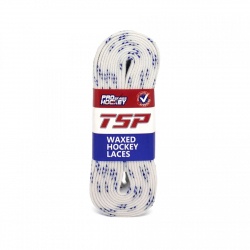 Шнурки хоккейные 305см с пропиткой TSP Hockey Laces Waxed white 2153