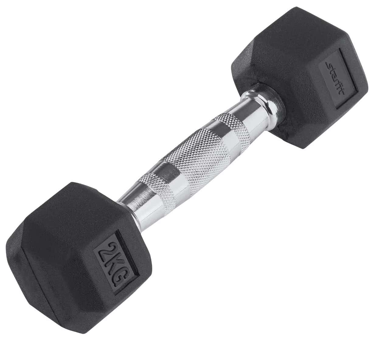  Гантель гексагональная обрезиненная 2 кг StarFit DB-301 черный по низким ценам в Томске и Северске