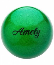 Мяч для художественной гимнастики 19 см Amely AGB-103 с насыщенными блестками зеленый Мяч для художественной гимнастики 19 см Amely AGB-103 с насыщенными блестками зеленый