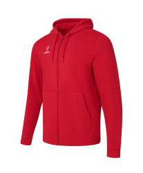 Флисовое худи на молнии JÖGEL ESSENTIAL Cotton Fleece FZ Hoodie, красный