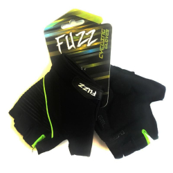 Перчатки Fuzz лайкра Gel Comfort D-Grip Gel с петельками на липучке черно-зеленые 08-202352