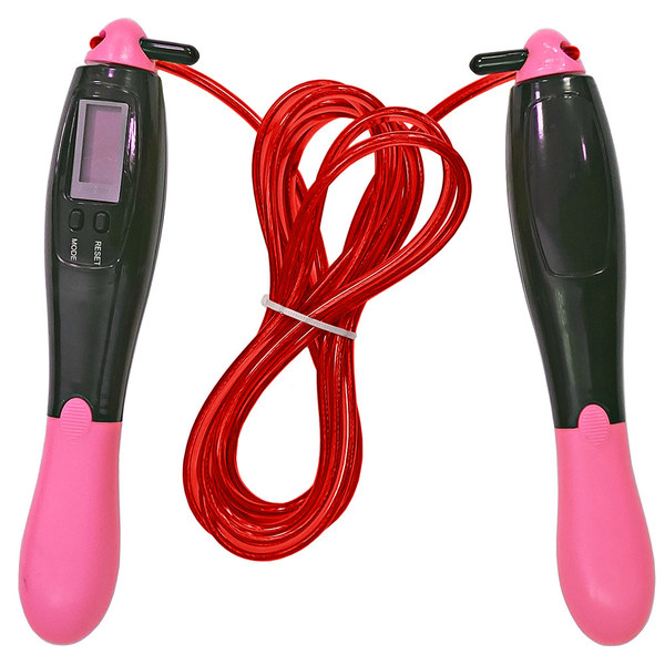  Скакалка 2.8 м E32634-2 с электронным счетчиком розовый по низким ценам в Томске и Северске