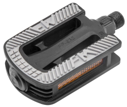 Педали Feimin FP-630 ось 1/2" со светоотражателями, пластиковые чёрно-серый