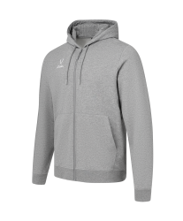 Флисовое худи на молнии JÖGEL ESSENTIAL Cotton Fleece FZ Hoodie, серый меланж