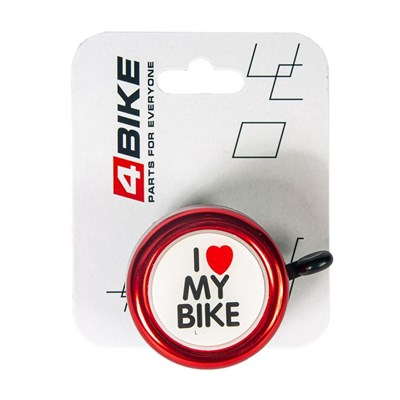  Звонок 4Bike BB3202-Red алюминий+пластик красный по низким ценам в Томске и Северске