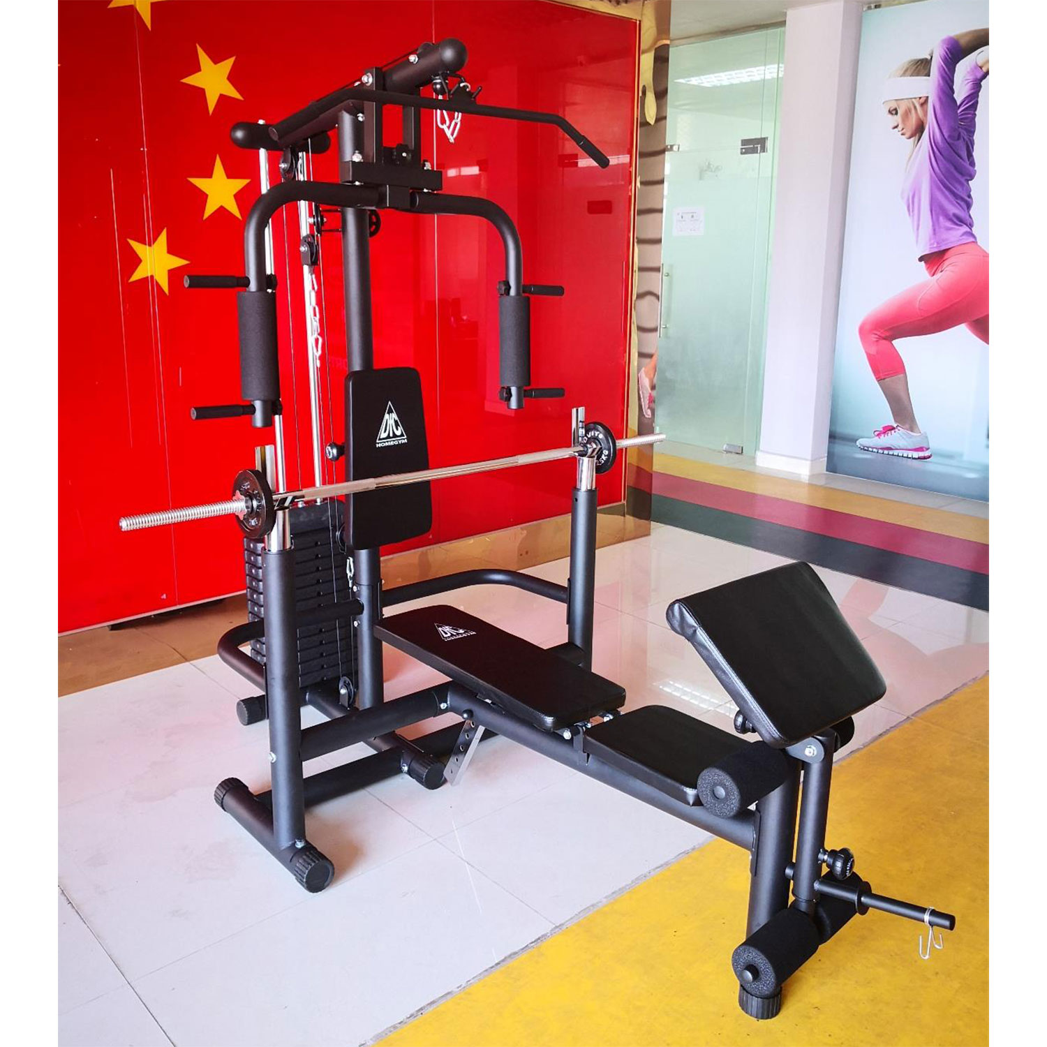  Силовой комплекс со скамьей DFC Homegym (три короба + два груза) D854 по низким ценам в Томске и Северске