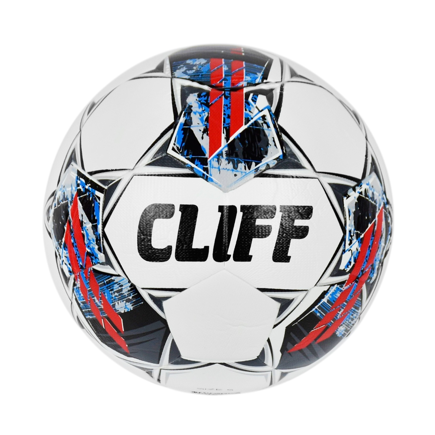  Мяч футбольный Cliff 2527 №5 PU клееный бело-красно-синий по низким ценам в Томске и Северске