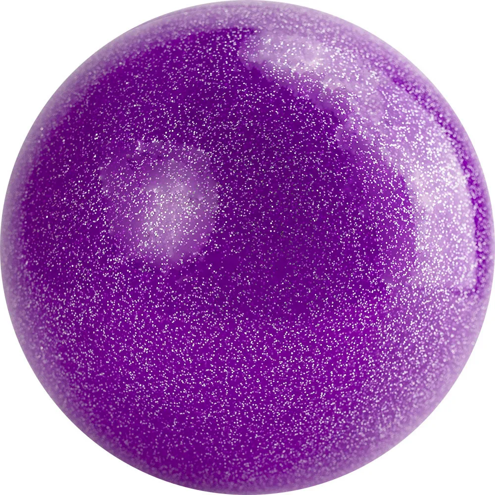 Фото Мяч для художественной гимнастики 15 см AGP-15-04 ПВХ фиолетовый с блестками со склада магазина СпортСЕ
