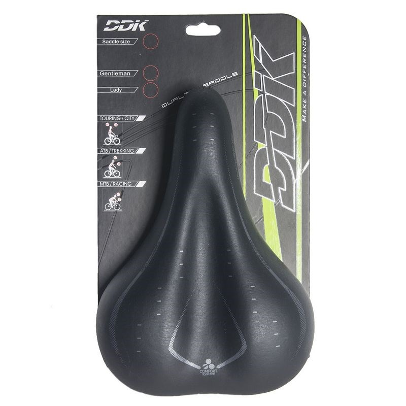  Седло велосипедное DDK комфорт, для города с эластомером, женское по низким ценам в Томске и Северске