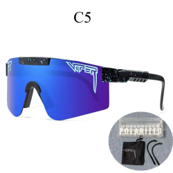 Очки спортивные Pit viper + чехол черный, синий