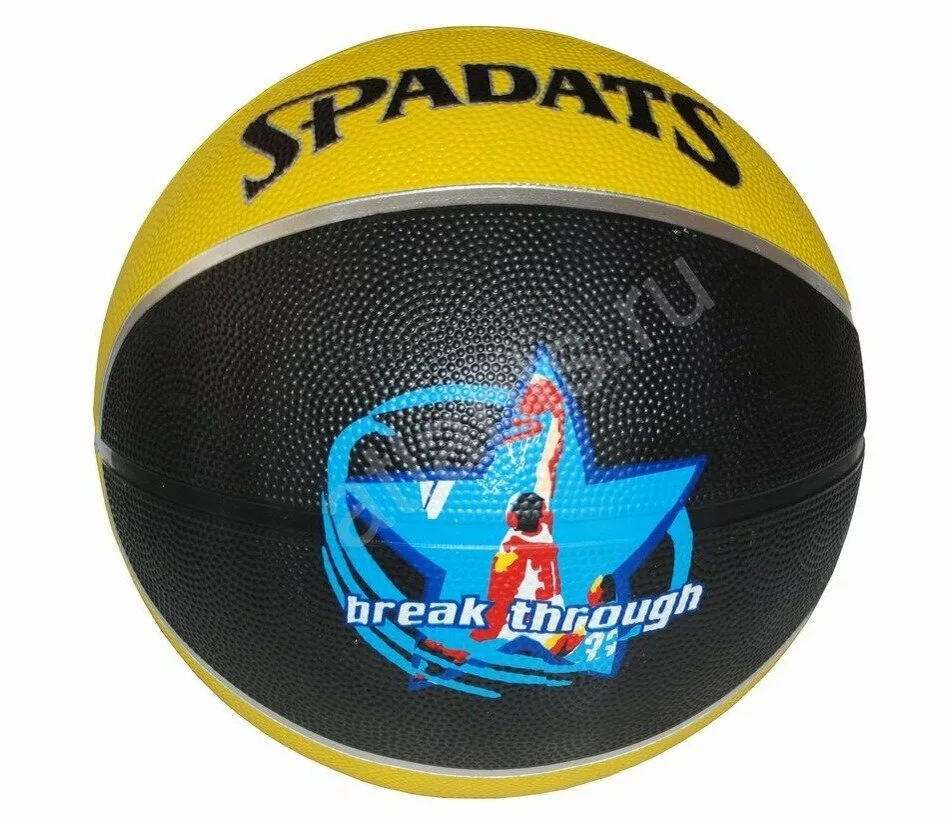 Фото Мяч баскетбольный Spadats SP-403CD № 7 диз.,серебряные полоски со склада магазина СпортСЕ