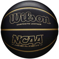 Мяч баскетбольный Wilson NCAA Highlight Gold №7 композит черно-золотистый WTB067519XB07 Мяч баскетбольный Wilson NCAA Highlight Gold №7 композит черно-золотистый WTB067519XB07