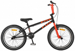 Велосипед BMX TechTeam Fox 20" (2021) черно-красный Велосипед BMX TechTeam Fox 20" (2021) черно-красный