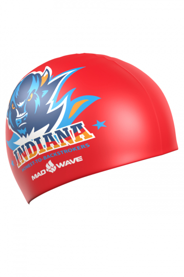  Шапочка для плавания Mad Wave Indiana red по низким ценам в Томске и Северске