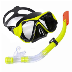 Набор для плавания E33175-5 взрослый маска+трубка (силикон) желтый 10020253