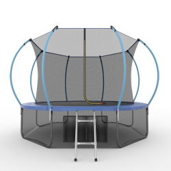 EVO JUMP Internal 12ft (Blue) + Lower net. Батут с внутренней сеткой и лестницей, диаметр 12ft (синий) + нижняя сеть EVO JUMP Internal 12ft (Blue) + Lower net. Батут с внутренней сеткой и лестницей, диаметр 12ft (синий) + нижняя сеть