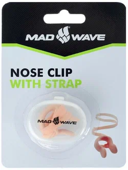 Фото Зажим для носа Mad Wave Nose Clip with Safety Strap Beige M0716 03 0 00W со склада магазина СпортСЕ